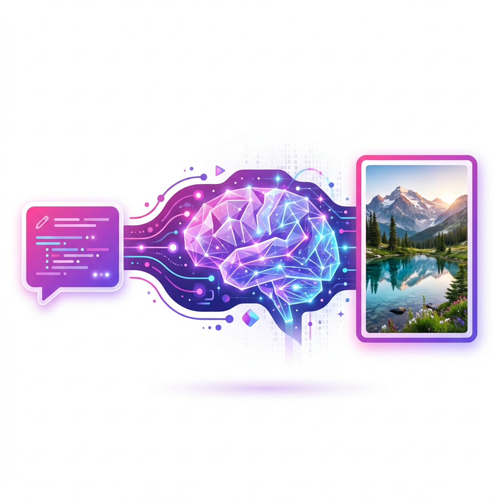 AI image generation from natural language text description