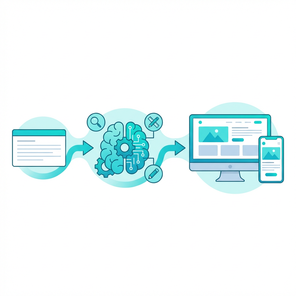 AI writing web page content with real-time research